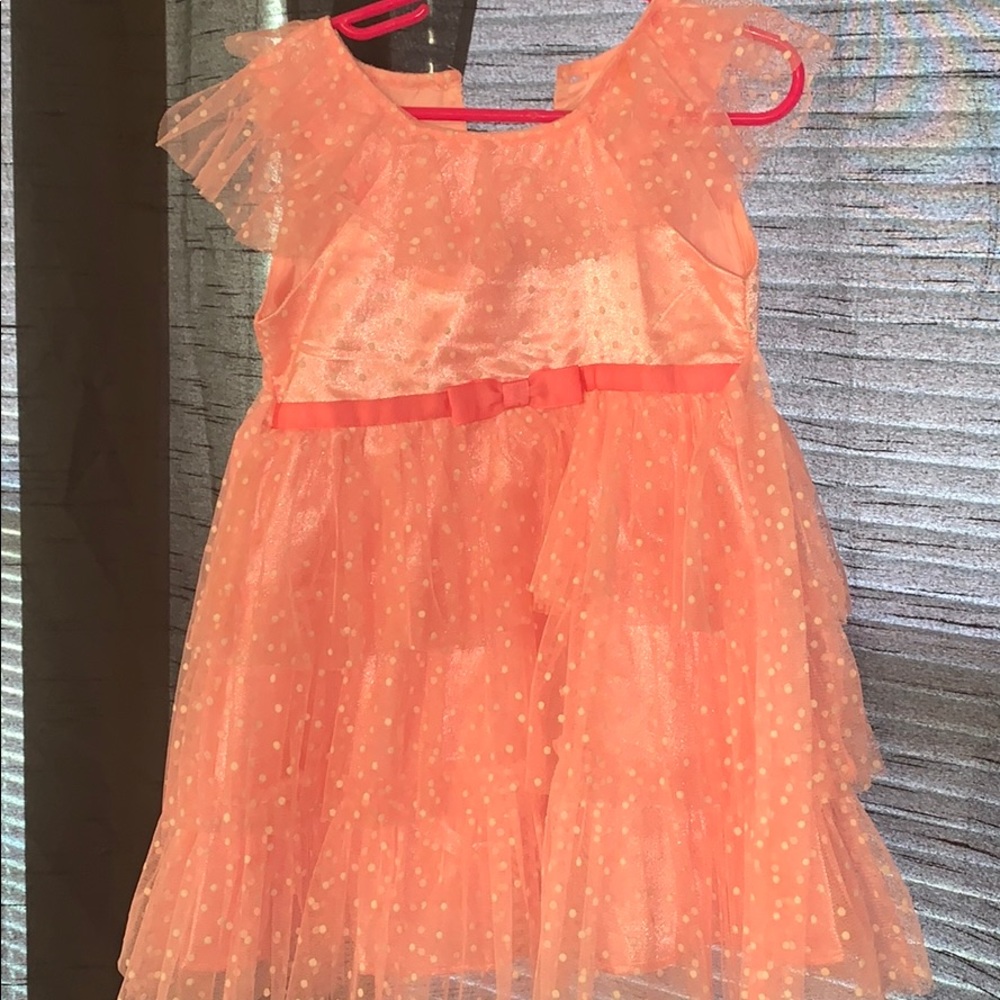 Ruffled Pink polka dot dress